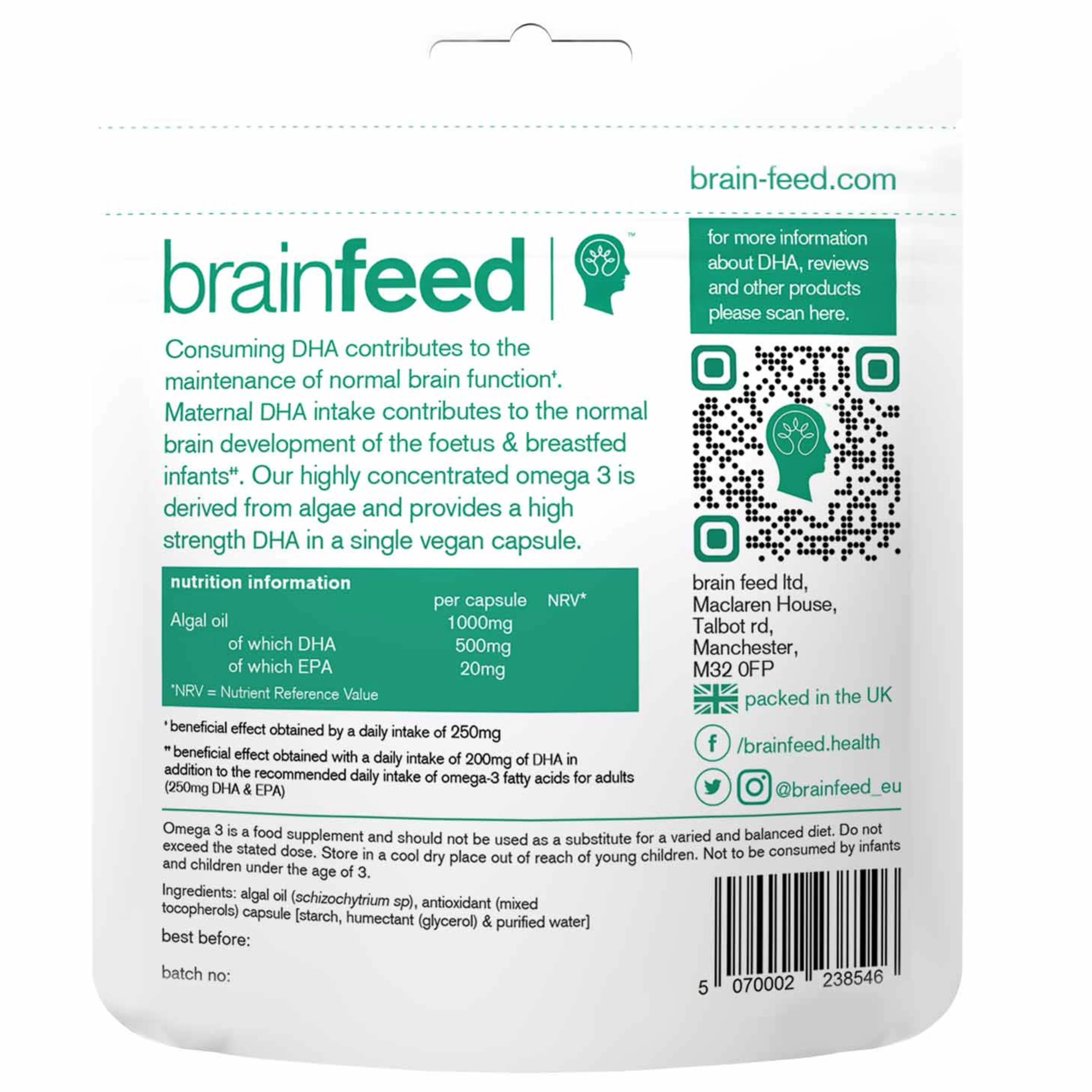 BrainFeed | Vegan Omega-3 - Image 3